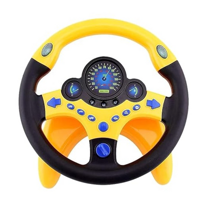 Volan Interactiv Kids Driving Simulator PRO, Sunete si Lumini, Rotire 360°, Ventuze si Picior Reglabil