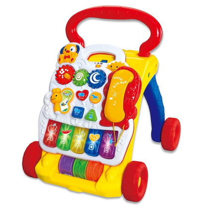 Premergator Interactiv Fun Play cu Centru de Activitati, Muzica, Lumini, Forme Geometrice + Ham Bebelusi Cadou