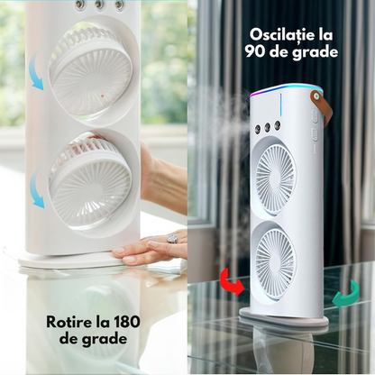 Ventilator de Birou cu Umidificare si Telecomanda – Racorire Inteligenta pentru Zilele Toride