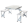 Masa Pliabila Camping Cu 4 Scaune Integrate Din Aluminiu Tip Valiza