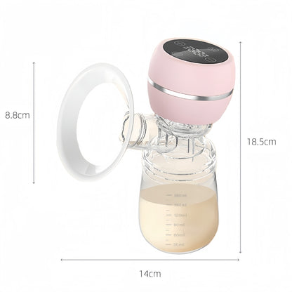 Pompa de San Electrica Portabila, Ecran Tactil LED, 3 Moduri, 9 Niveluri, Anti-Reflux, Roz