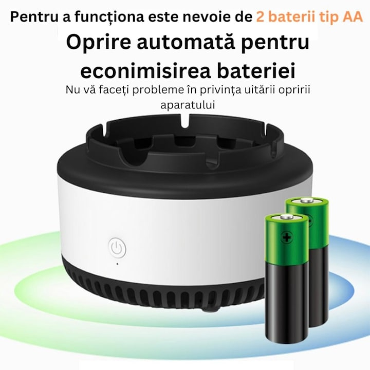 Scrumiera electrica purificare aer 1+1 gratis anti miros pastila odorizanta