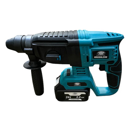 Trusa scule electrice 4 in 1 cu acumulator 20V 4Ah autofiletanta rotopercutor polizor unghiular cheie impact