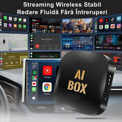 Adaptor AI Box - Transforma CarPlay Cu Fir In Wireless! AI BOX A11 Cu Android Auto, Mirror Link, Aplicatii Video Si Streaming