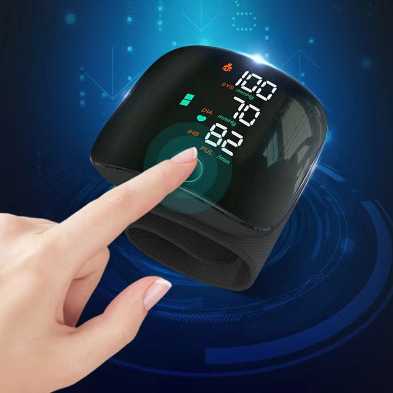 Tensiometru Digital de Incheietura, Reincarcabil USB, Ecran Tactil Mare, Masurare Automata