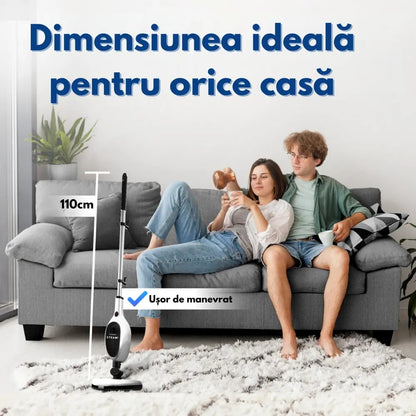 Mop cu Aburi 1300W, Rezervor 280 ml, 10 Accesorii, Reglare Abur, Pentru Podele, Canapea si Geamuri