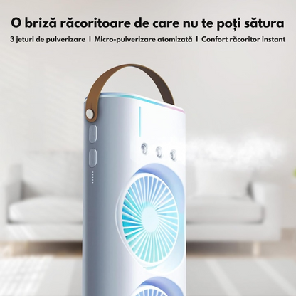 Ventilator de Birou cu Umidificare si Telecomanda – Racorire Inteligenta pentru Zilele Toride