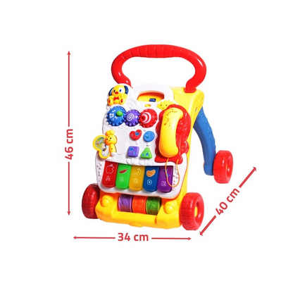 Premergator Interactiv Fun Play cu Centru de Activitati, Muzica, Lumini, Forme Geometrice + Ham Bebelusi Cadou