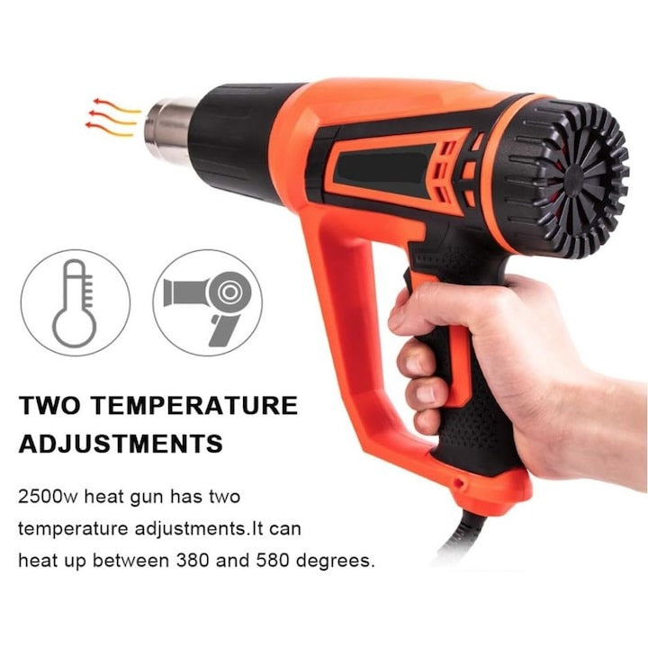 Aparat aer cald electric 2500W 220V temperatura reglabila