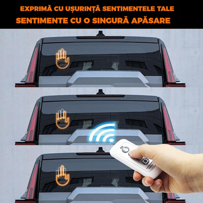 Semn Luminos LED Auto cu Telecomanda, 203 LED-uri, 3 Efecte Luminoase, Universal
