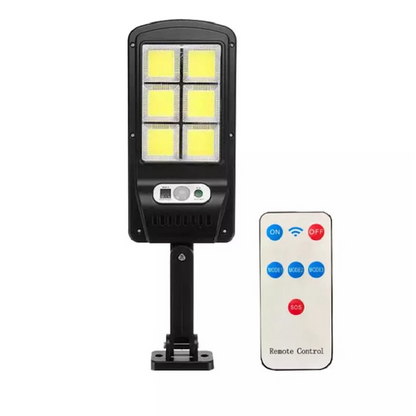 Set 2 Lampi Solare Stradale 120 LED – Iluminare Puternica, Telecomanda Smart si Senzor de Miscare