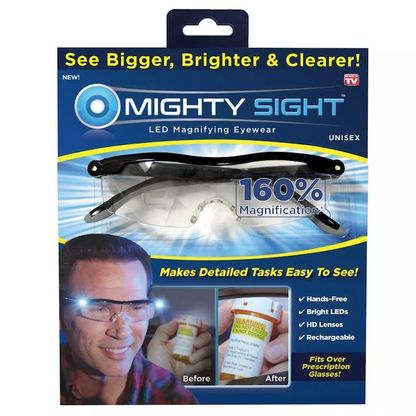 Ochelari de munca cu lupa 160% LED reincarcabili Mighty Sight unisex USB