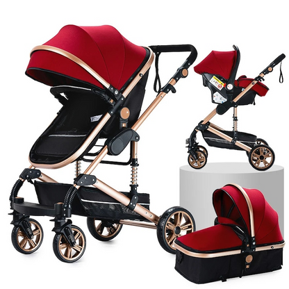 Carucior 3 in 1 pliabil pentru copii