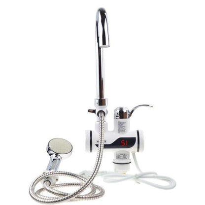 Robinet electric instant cu duș – încălzire apă, montaj chiuveta, afișaj LCD