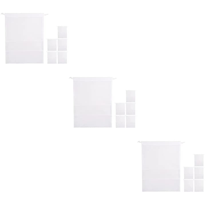 Saci pentru încălțăminte 12 buc, non-woven, albi, 44×32 cm