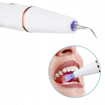 Scaler Ultrasonic Dentar cu LED – 3 Moduri Intensitate, 2 Capete Inox, Curățare Tartru & Placă Acasă