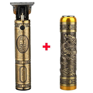 Set 2 în 1 mașină tuns + shaver contur – fără fir, lame inox, încărcare USB