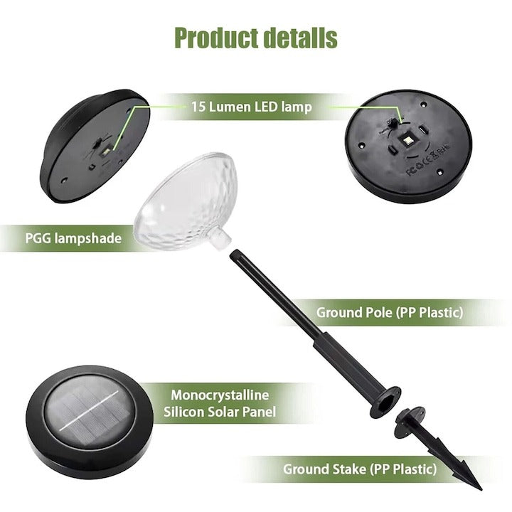 Set 2 lămpi solare LED RGB grădină – 2 moduri de lumină