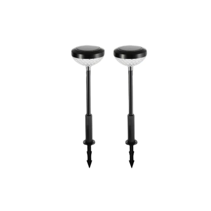 Set 2 lămpi solare LED RGB grădină – 2 moduri de lumină