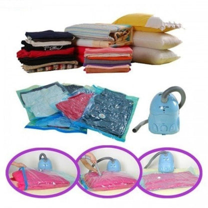 Set 12 Saci de Vidat pentru Haine & Pilote 80x100 cm – Depozitare Vacuum, Reutilizabili, Economie Spațiu 75%