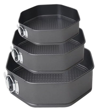 Set 3 tăvi prăjituri octogon – 3 mărimi diferite