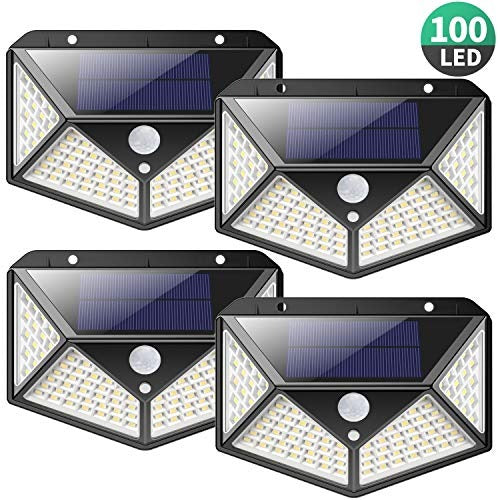 Set 10 Lămpi Solare 100 LED cu Senzor de Mișcare