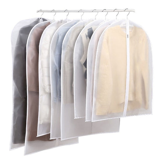 Set 6 huse depozitare haine cu fermoar, pentru costume și călătorii, 60x120 cm - 60x190 cm