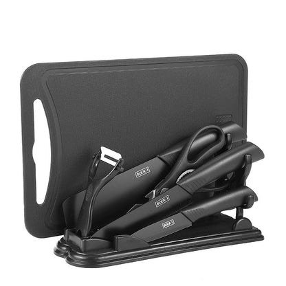 Set profesional cuțite ceramice 7 piese cu suport – Zirconiu, tăiere precisă și igienă maximă