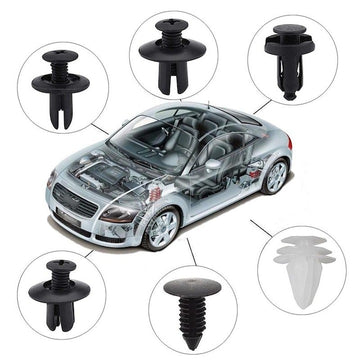 Set clipsuri auto universale 100 bucati cleme fixare tapiterie bara aripa