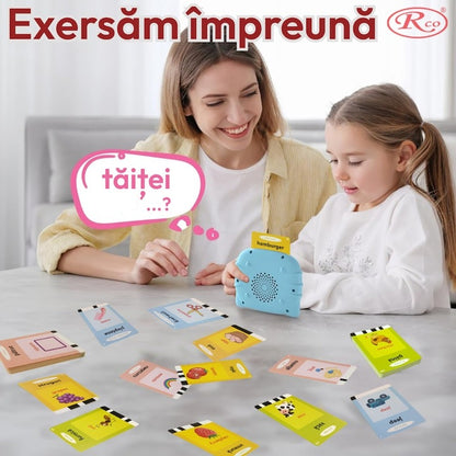 Aparat de învățat - educativ limba engleză pentru copii cu 112 carduri interactive – Jucărie educativă 1–6 ani