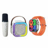 Set Smart 7 in 1 Crown K12 smartwatch AMOLED boxa Bluetooth microfon karaoke