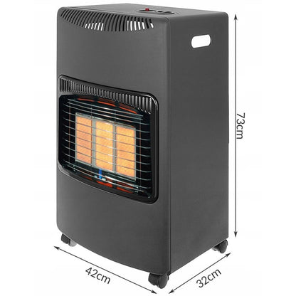 Sobă pe Gaz Portabilă LEIHMANN cu Infraroșu, 3 Trepte, Protecție Răsturnare