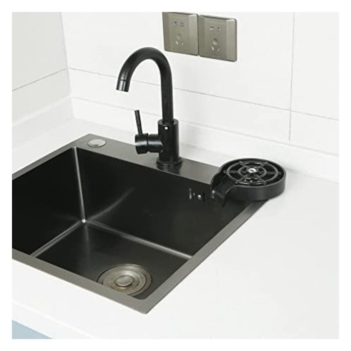 Spălător pahare/sticle cu presiune – montaj pe chiuvetă, racorduri incluse, ideal bar/restaurante