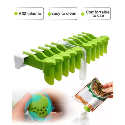 Cleme pentru plicuri de condimente 10 bucăți cu suport suspendabil – Organizare practică bucătărie