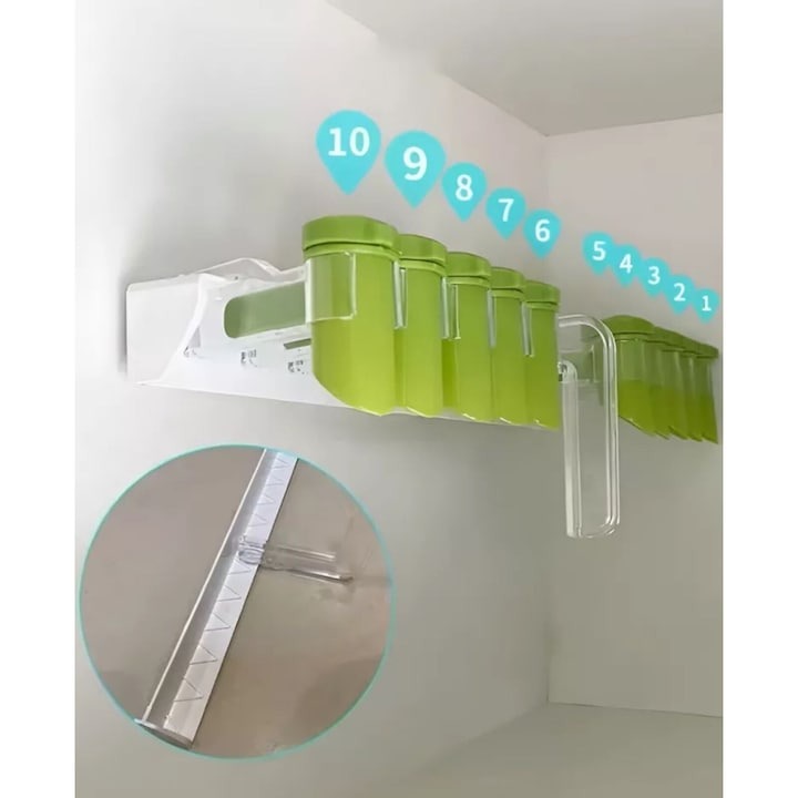 Cleme pentru plicuri de condimente 10 bucăți cu suport suspendabil – Organizare practică bucătărie