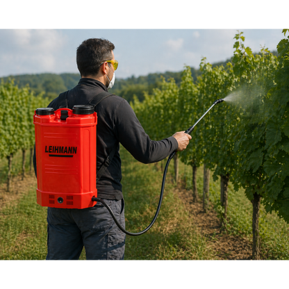 Pompa De Stropit Electrica LEIHMANN 16L – Pulverizare Profesionala Fara Efort Pentru Gradina si Agricultura