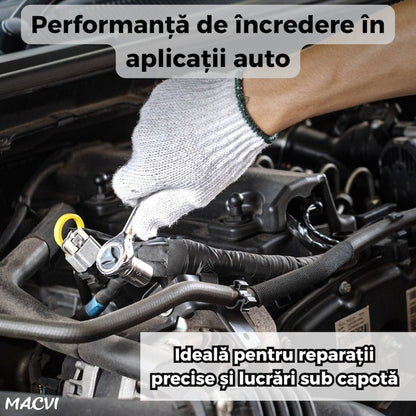 Trusă Scule 40 Piese Cr-V cu Clichet, Capete Tubulare Metrice & SAE, Adaptor și Prelungitor