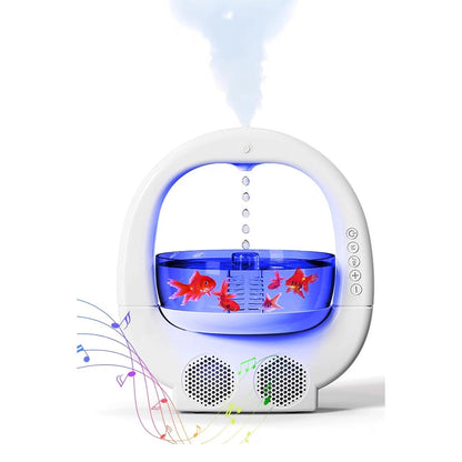 Umidificator 6 in 1 cu bol decorativ boxa Bluetooth lumina RGB 700ml - Cadoul Ideal