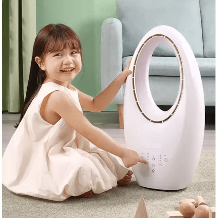 Ventilator și purificator aer Tobi Bladeless – oscilant, LED, telecomandă