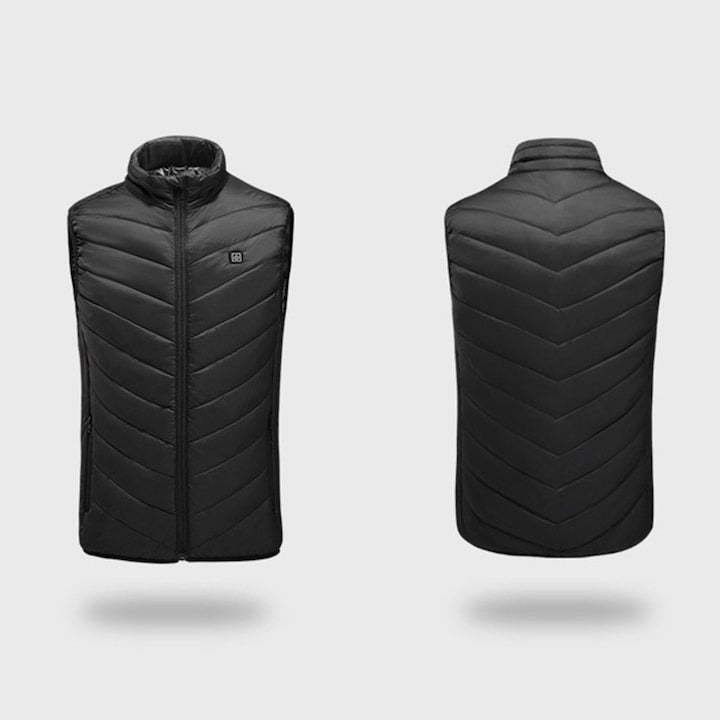 Vestă Încălzită Inteligentă USB 5V cu 9 Zone și 3 Trepte de Temperatură